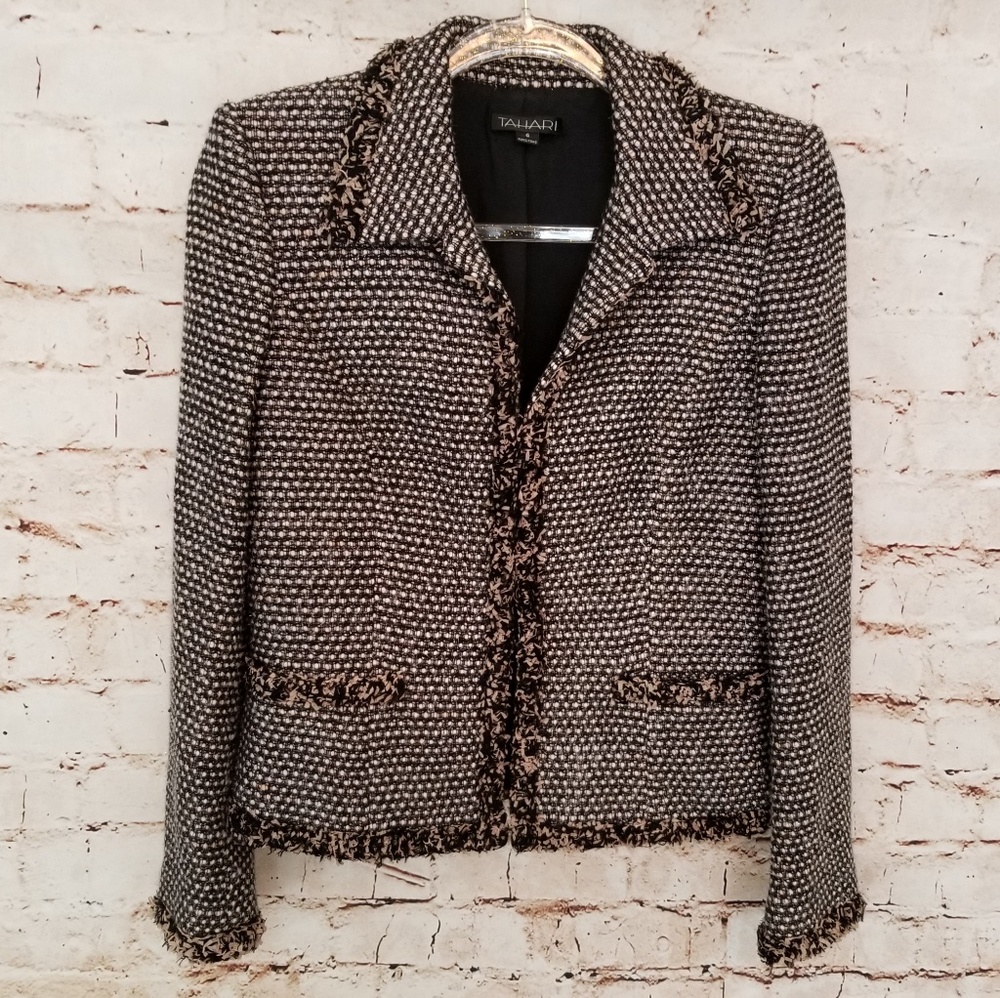 Tahari tweed blazer